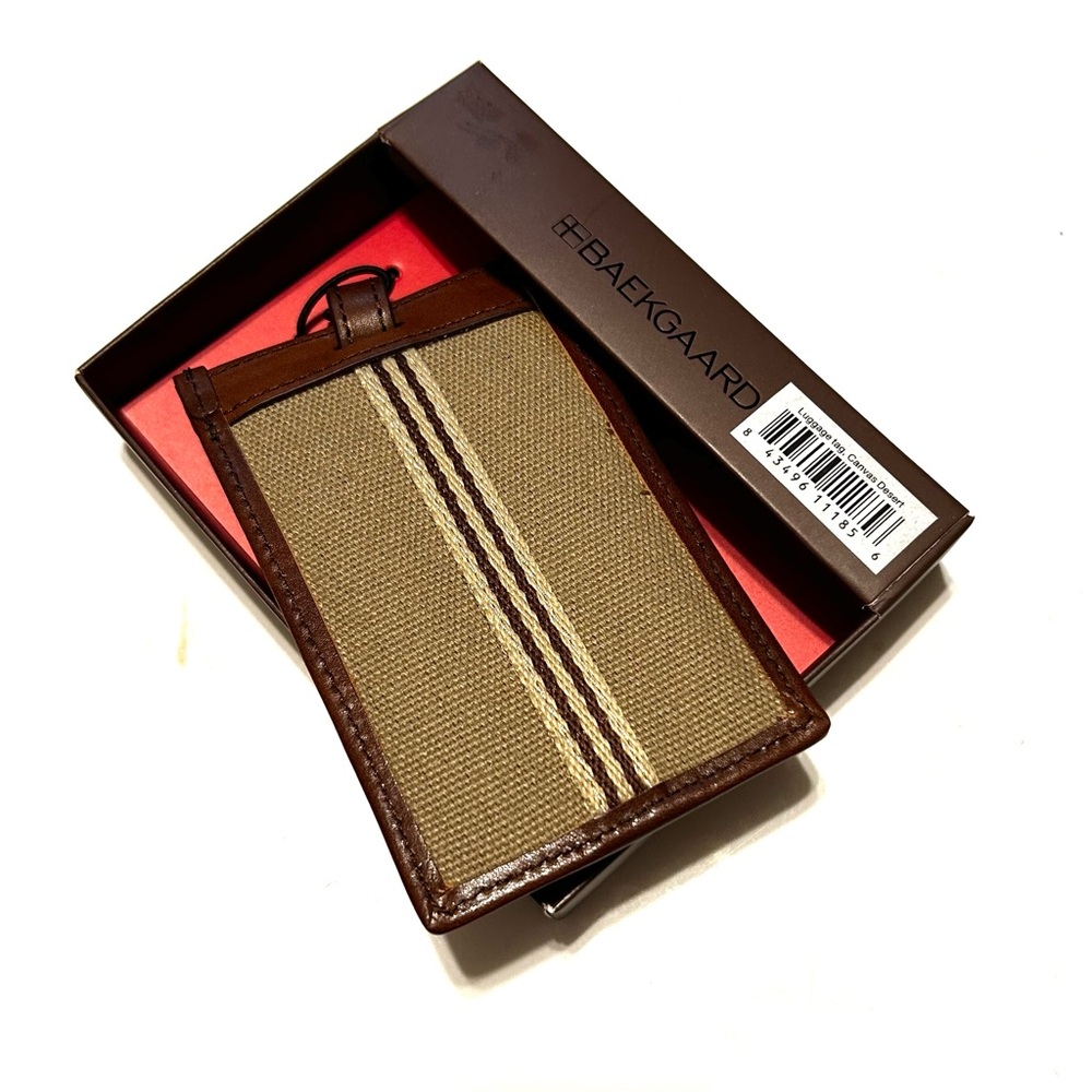 New Baekgaard Brown Luggage Tag called Canvas Desert. - Picture 5 of 8